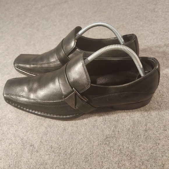 Kenneth Cole New York Shoes Mens Size 9 Black Leather Monk Strap Run‎ Around main image 7